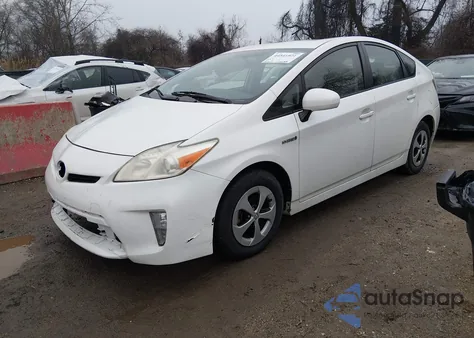 2013 Toyota Prius Three из США, поврежденный, VIN JTDKN3DU1D5594079